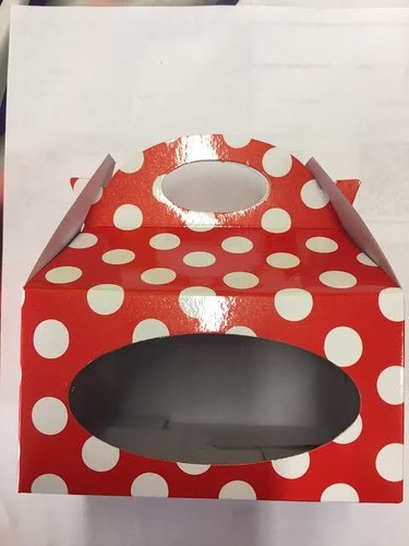 Scatola carta pois rosso - pois,