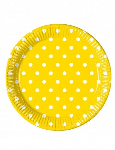 Piatti pois giallo cm - piatti,
