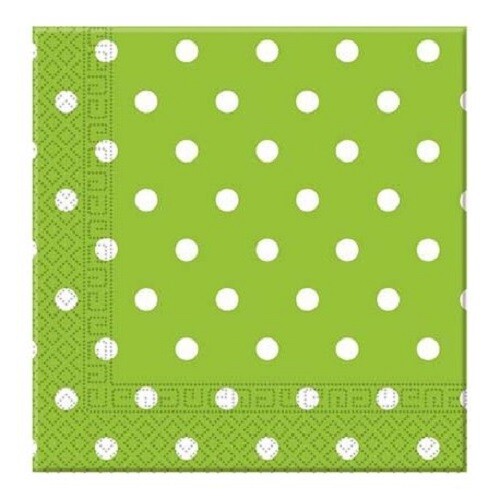 Tovaglioli pois carta verde - tovaglioli,