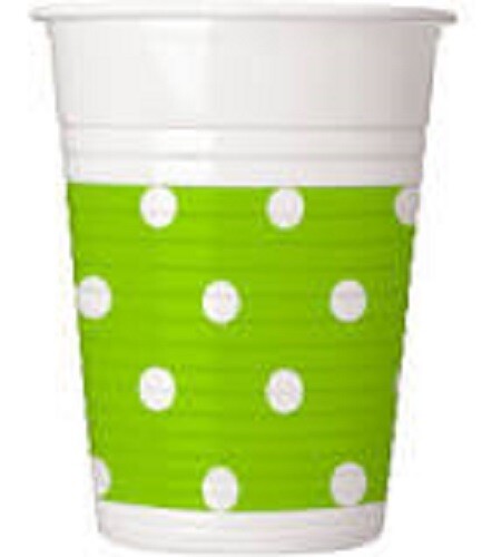 Bicchieri pois verde festa - bicchieri,