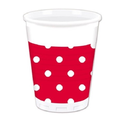 Bicchieri pois rosso - bicchieri,